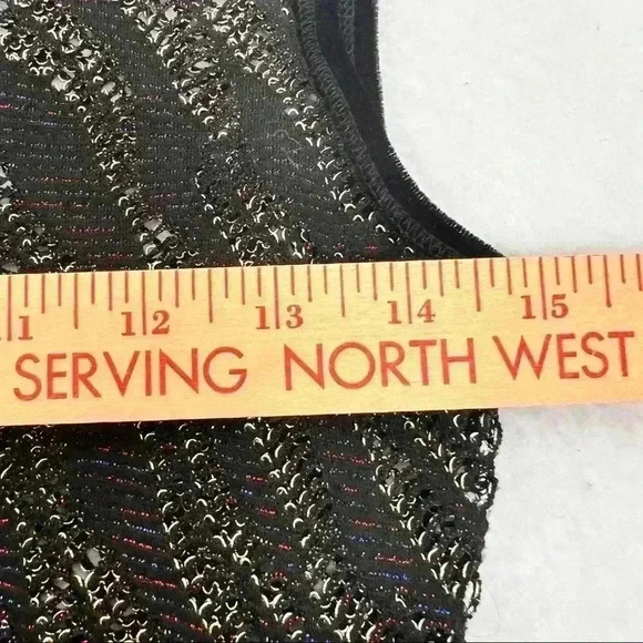 ZARA Women Metallic Meah Top Sz S Sleeveless Retro Funky Preppy - Picture 7 of 8